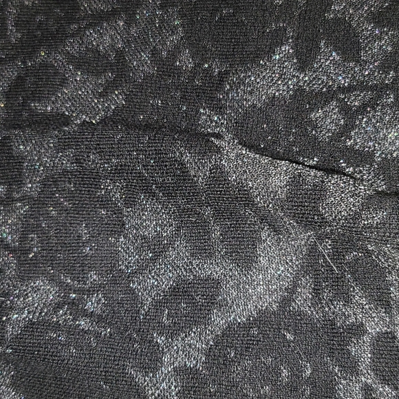 Express Sparkle Silver Bell Puff Sleeve Top - Picture 2 of 2